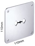(Stück) WBT Single-Wiring Montageplatte 0530.05, Alu Natur