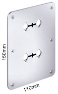 (Stück) WBT Bi-Wiring Montageplatte 0531.05, Alu natur